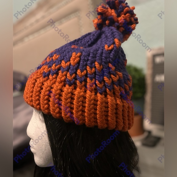 Handmade Knitted Pom Pom Hat - Picture 2 of 2